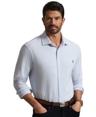 Polo Ralph Lauren мужская рубашка из оксфорда с полосатым эластичным трикотажем Big & Tall