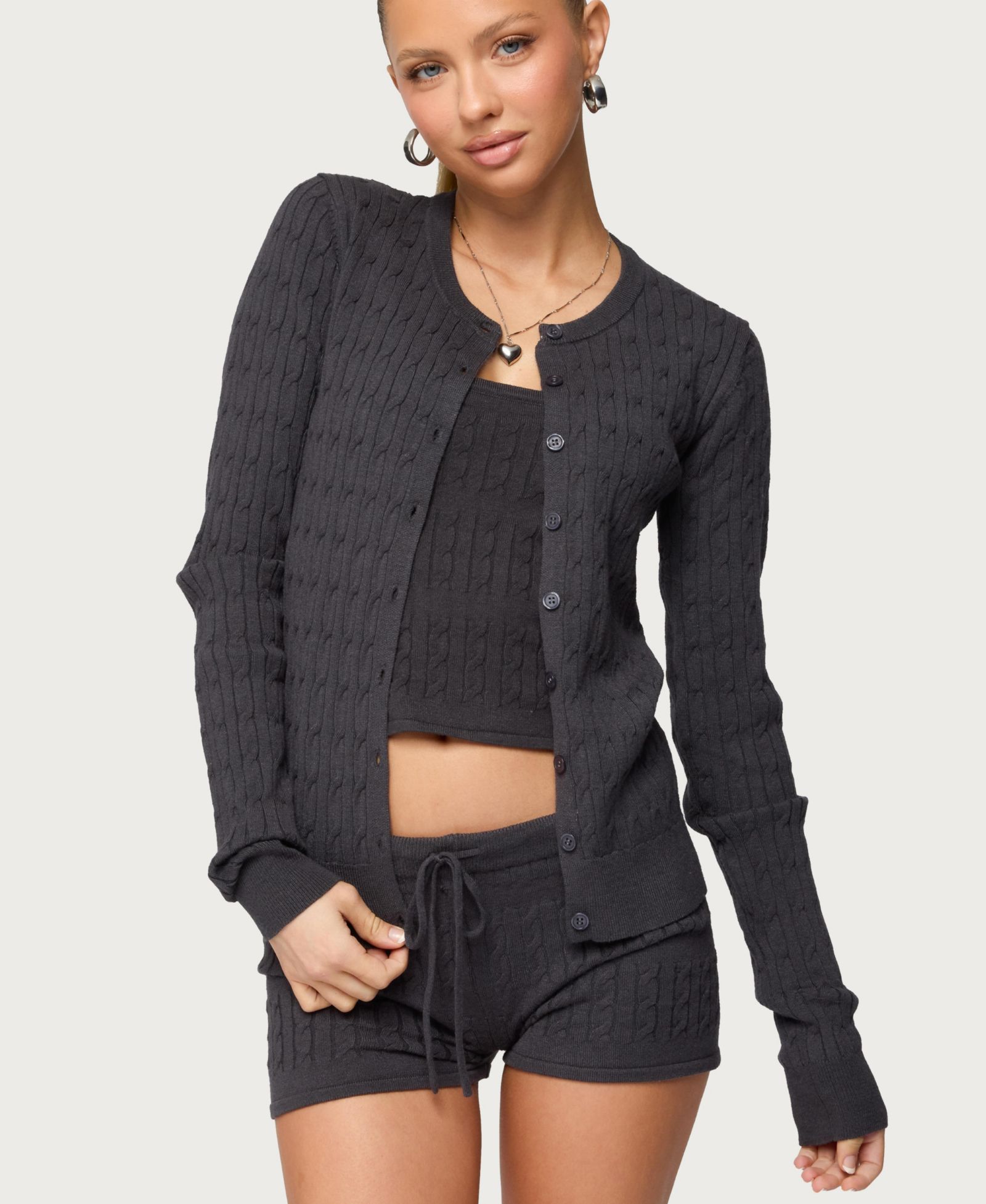 Edikted Женский кардиган Nella Cable Knit