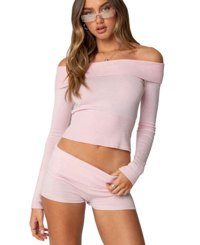 Женский трикотажный топ Edikted Jamie Fold Over Knit