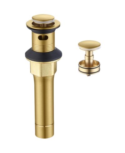 RAINSKEN Bathroom Sink Drain - Pop-Up Drain Stopper, Anti-Clogging Design with Strainer Basket for Vanity