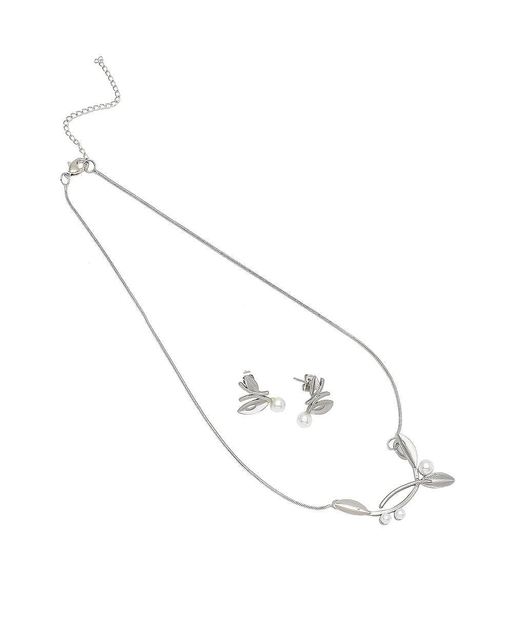 SOHI Women's Leaf Jewellery Set