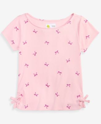 Epic Threads Girls' 5-20 Bows-Print Ribbed T-Shirt, Macy's Exclusive