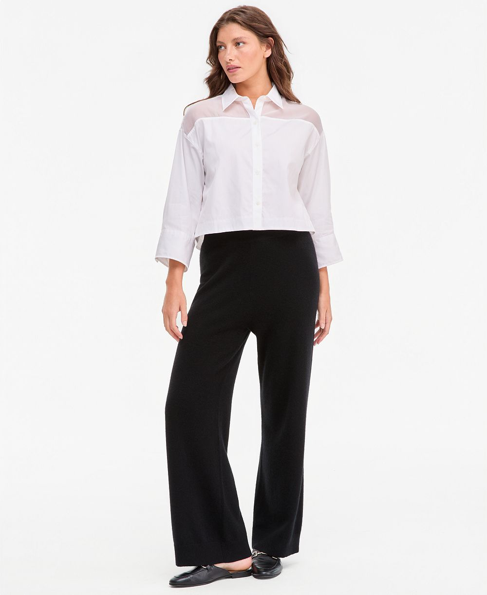Charter Club Women's 100% Cashmere Pull-On Wide-Leg Pants, Macy's Exclusive