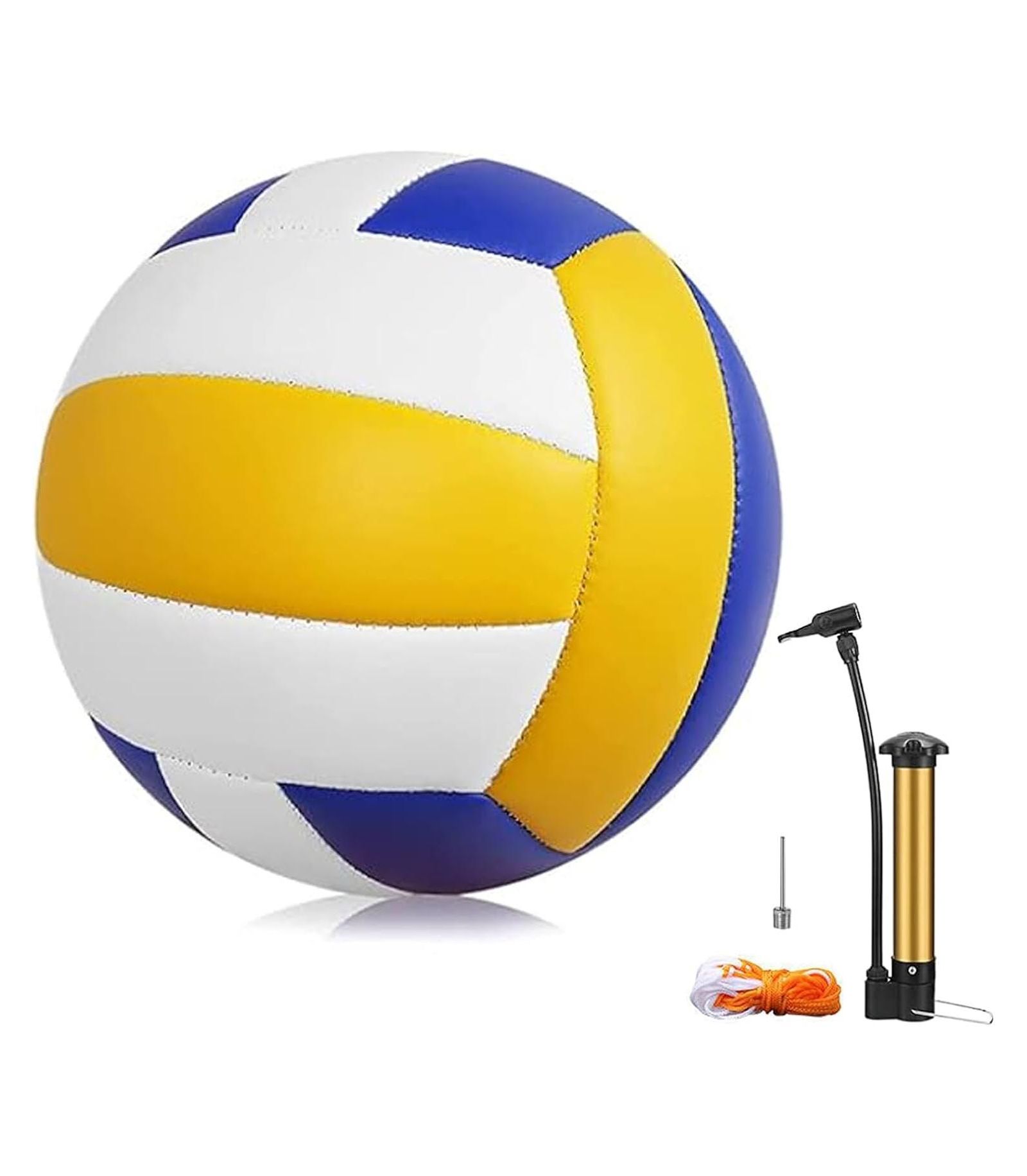 Magicorange Official Size 5 Volleyball with Premium PU Leather and Soft Touch Surface Includes Ball Pump Inflation Needle and Mesh Carrying Bag