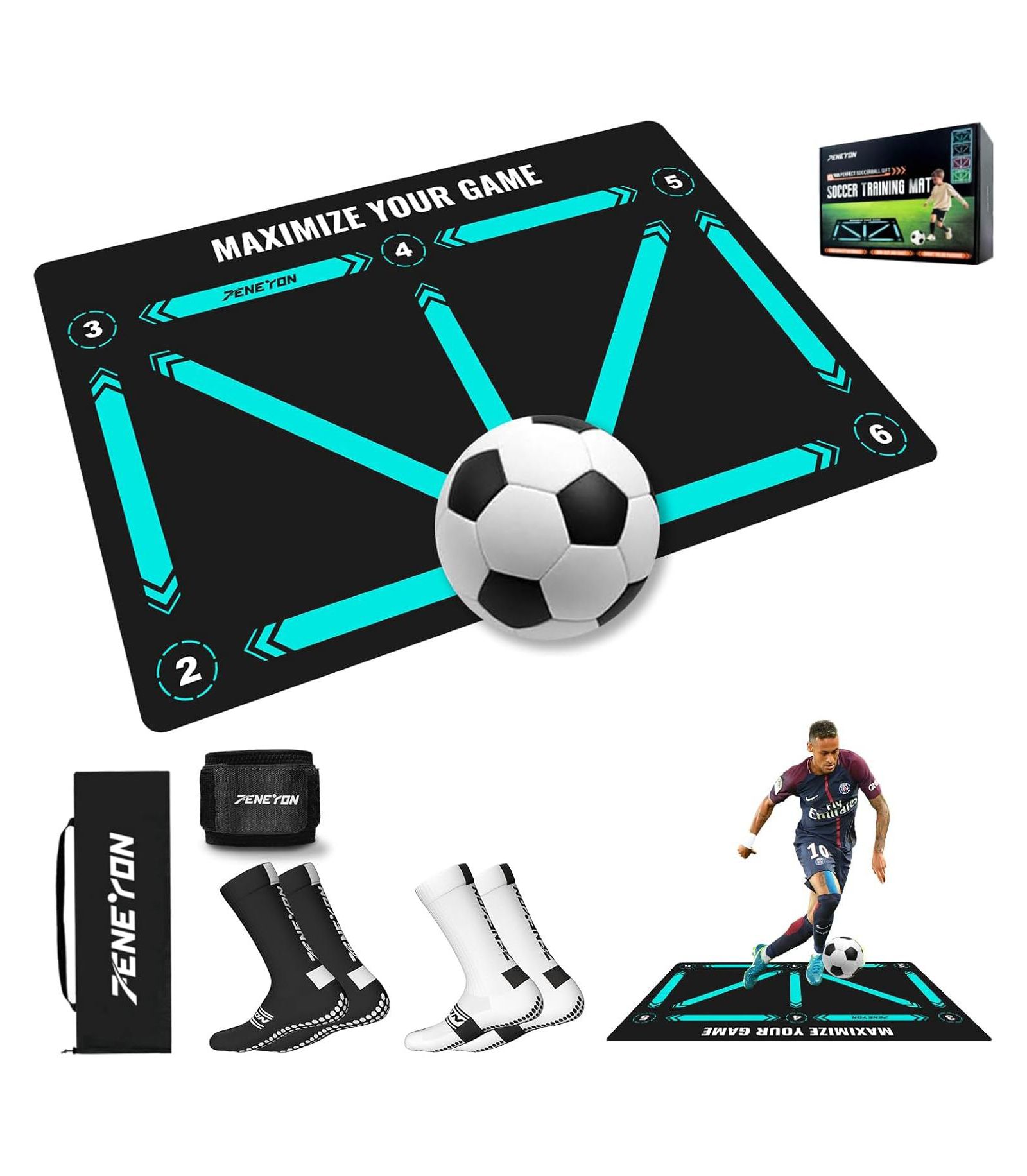 Коврик для тренировок peneyon Pro Agility Football Training Mat, нескользящий