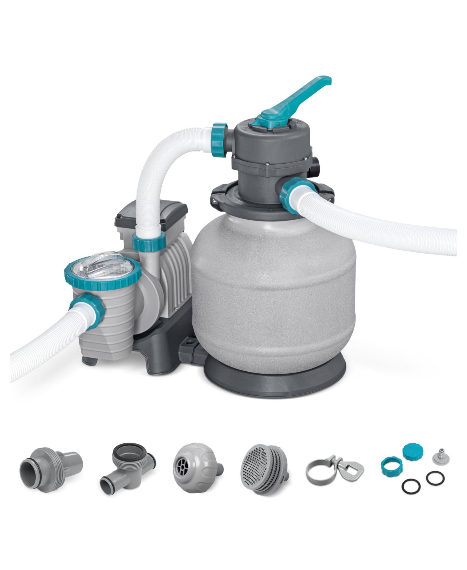 Bestway 2,200 Gallon Sand Filter Pump for Above Ground Outdoor Swimming Pools