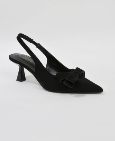 BERNESS Женские туфли на каблуке kitten heel с асимметричным бантом