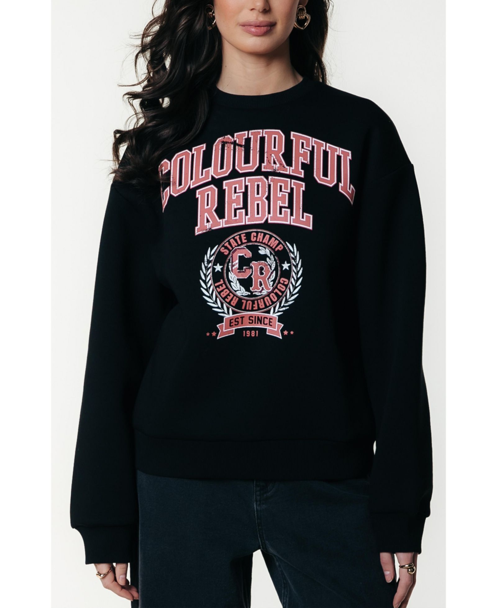 Женское свитшот Colourful Rebel CR Varsity Relaxed