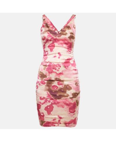 Мини-платье Versace Women's с абстрактным принтом из шелка Pre-Owned