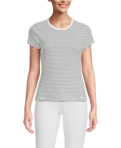 Футболка Women's Short Sleeve Crew Neck Micro Rib от Lands' End