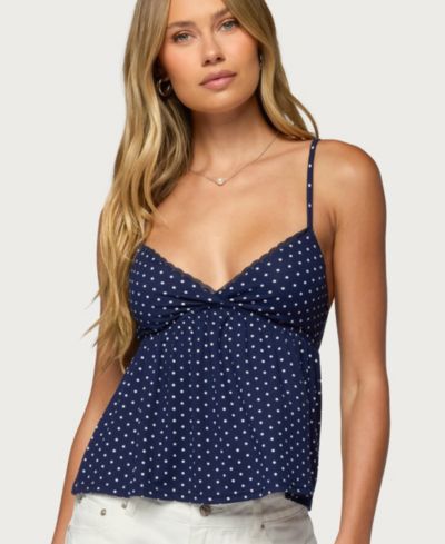 Edikted Women's Belen Lacey Babydoll Top