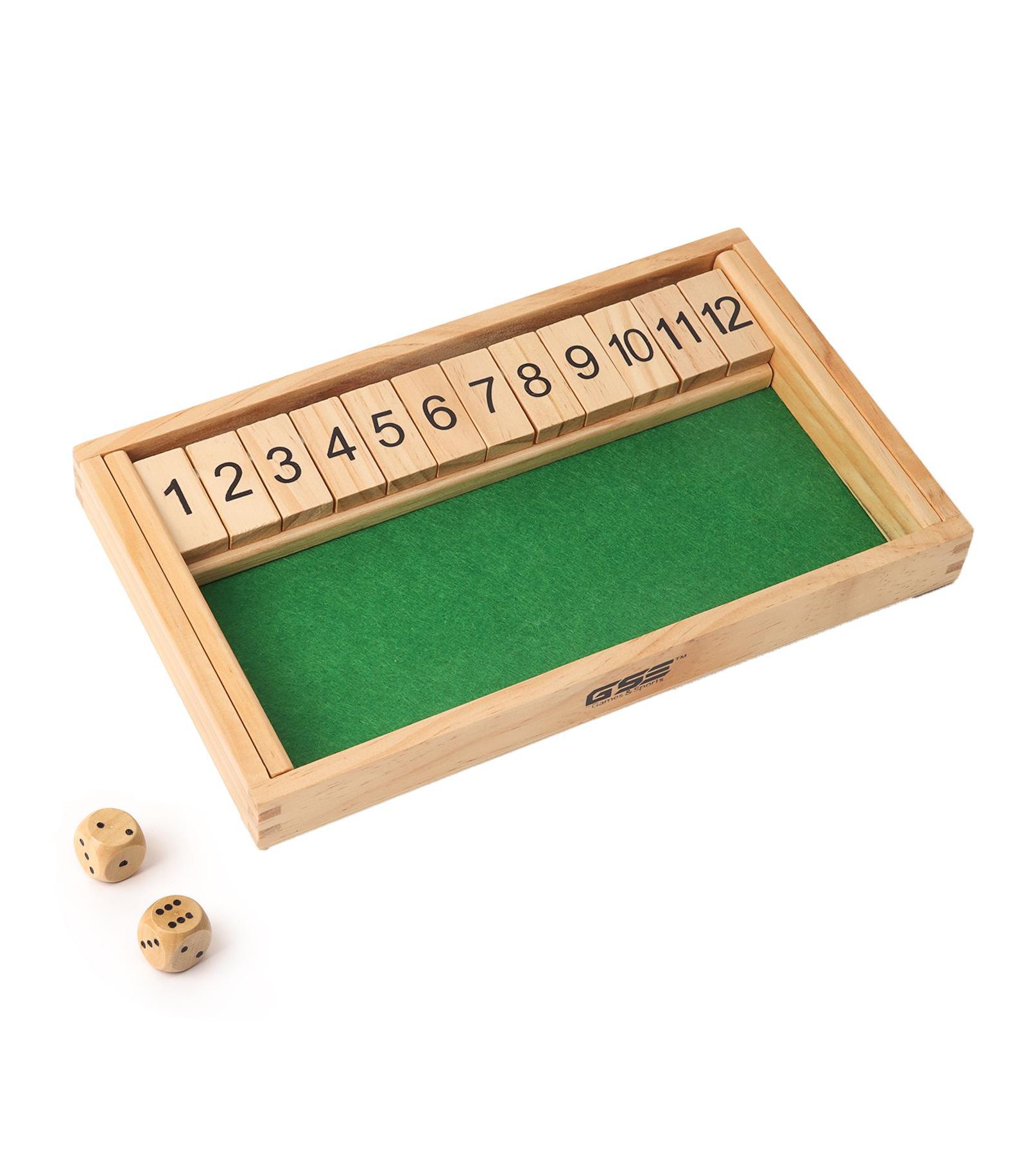Настольная игра GSE Games & Sports Expert Wooden Shut The Box с 2 деревянными костями