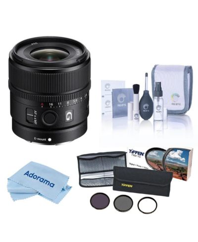 Sony E 15mm f/1.4 G объектив с комплектом фильтров и салфеткой