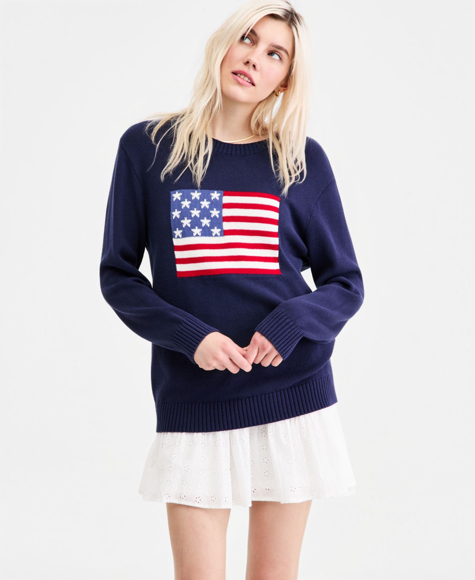 Детский джемпер Hooked Up by IOT American Flag Crewneck