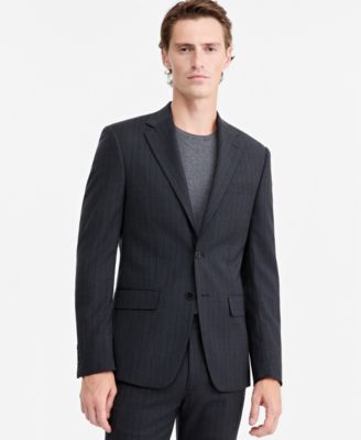 Мужской пиджак Calvin Klein Slim-Fit из шерстяной смеси в тонкую полоску