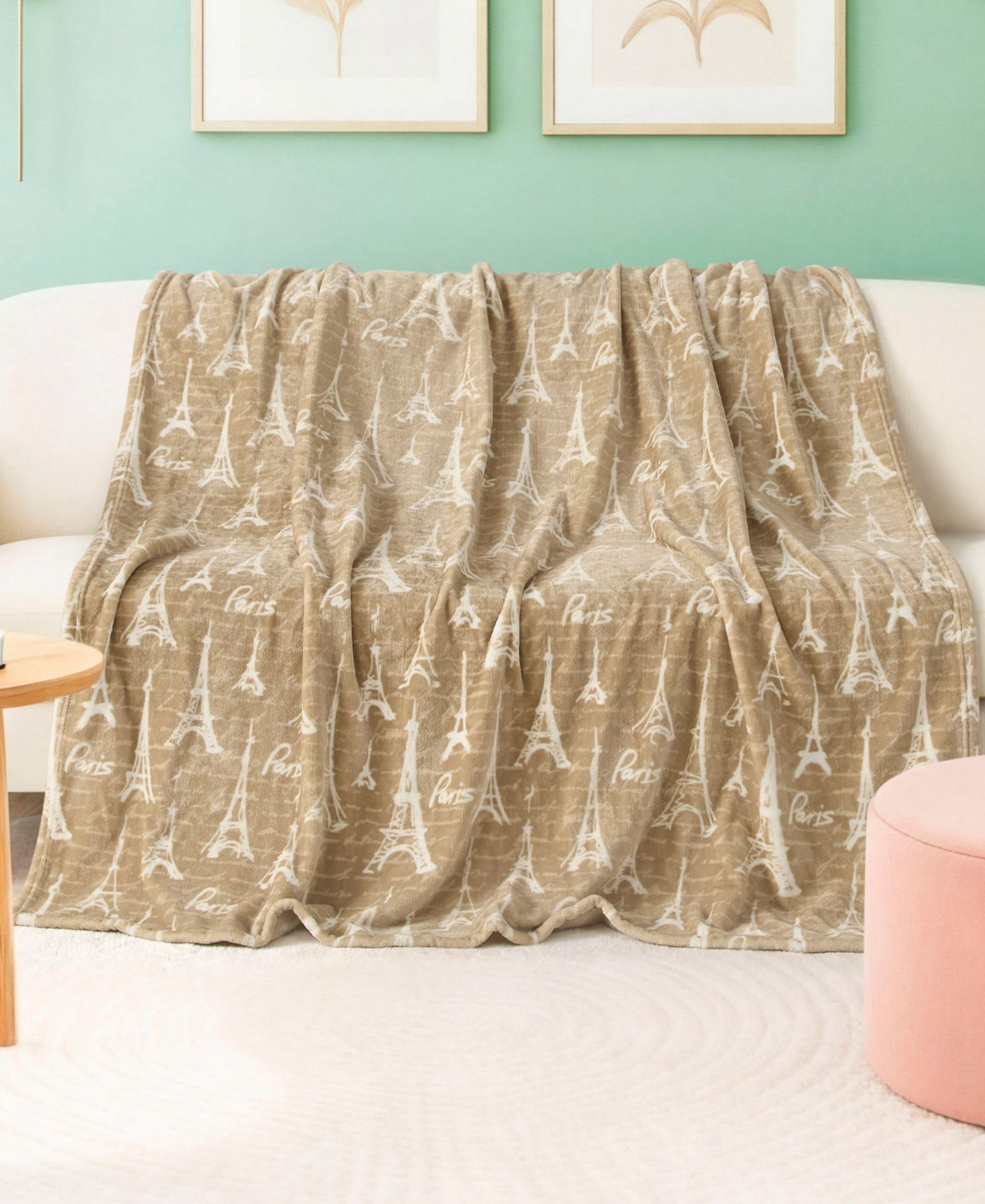 Boho Living Oversized Plush Throw, 60" x 70"