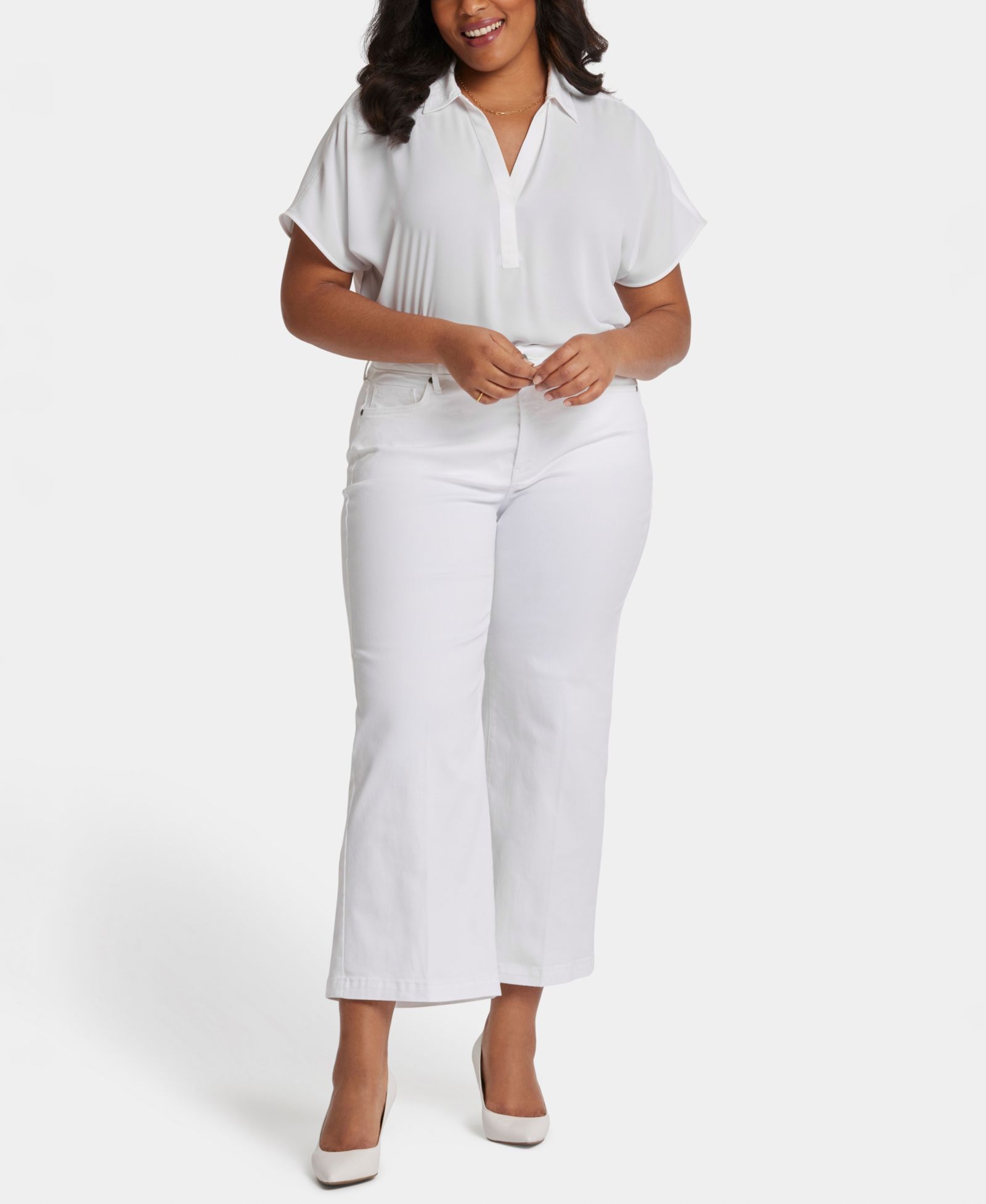 NYDJ Plus Size Teresa Wide-Leg Ankle Jeans