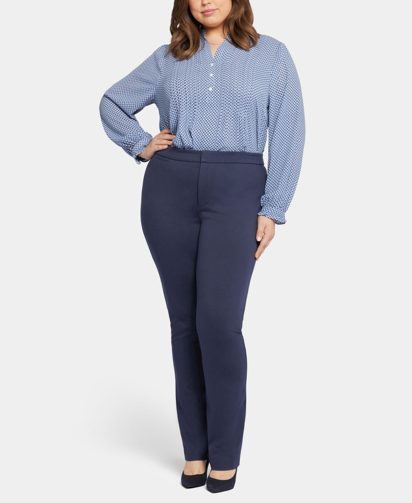 NYDJ Plus Size Slim Trouser Mid-Rise Pants