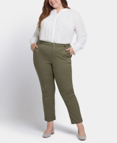NYDJ Plus Size Sadie Slim Mid-Rise Pants