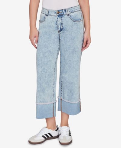 Ruby Rd. Petite Comfort Waist Wide-Leg Cropped Jeans