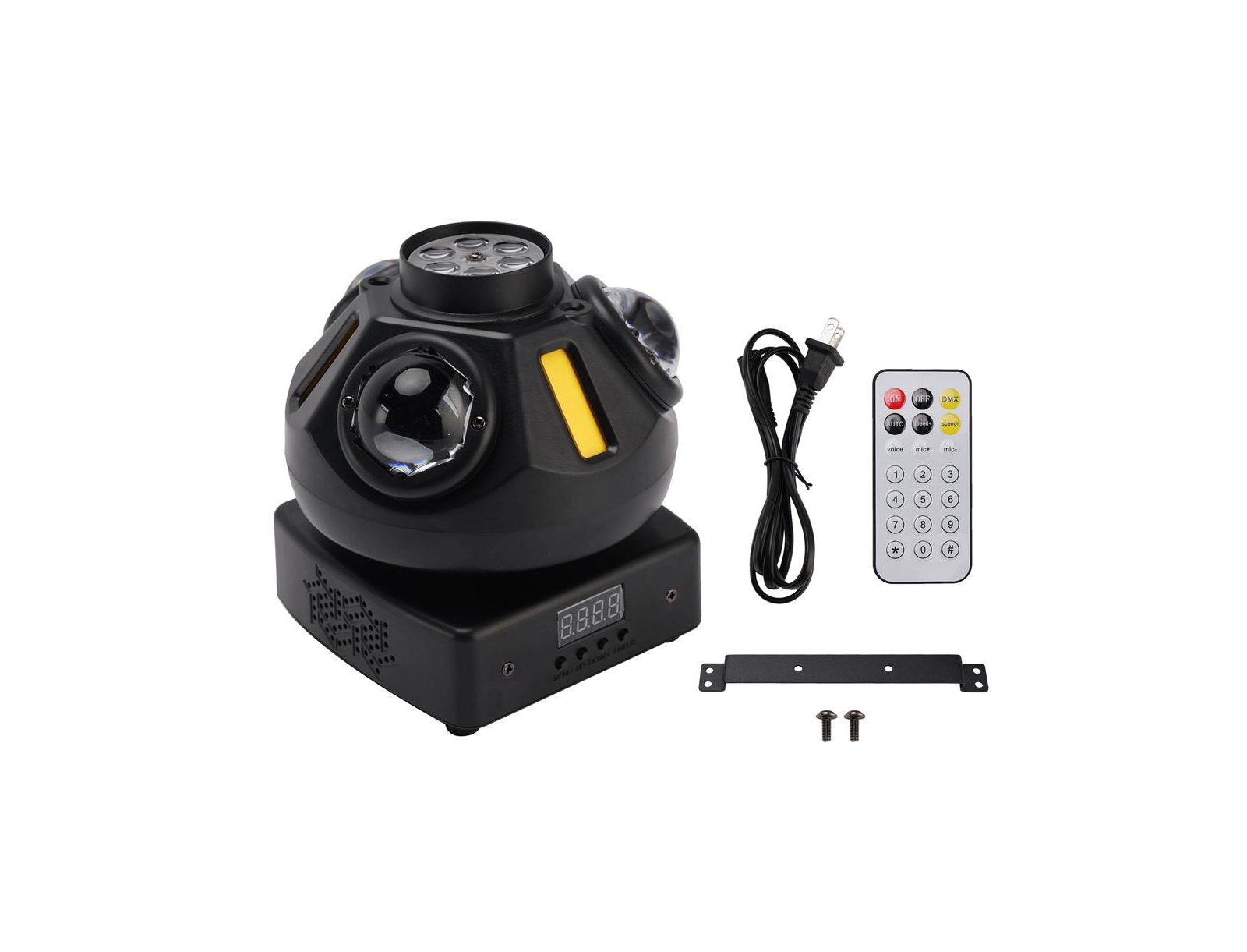 Artudatech 3-Head Magic Ball Beam Light - 360° Rotation with DMX & Auto Mode