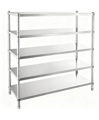 YIGII Stainless Steel Shelving Unit - Adjustable, Durable, Heavy Duty