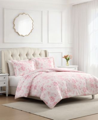 Laura Ashley Anja Textured Toile 3-Pc. Comforter Set, King