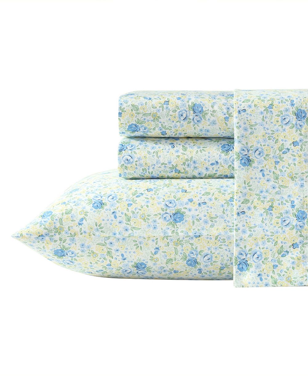Laura Ashley Rowena комплект постельного белья из хлопкового сатина, 4 шт., Queen