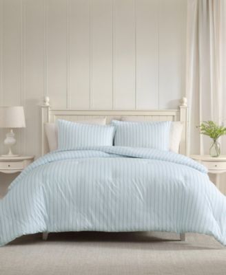 Laura Ashley Dilly Dally Stripe 3-Pc. Comforter Set, Full/Queen