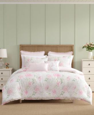 Laura Ashley Serenity Roses Reversible 7-Pc. Comforter Set, Full/Queen