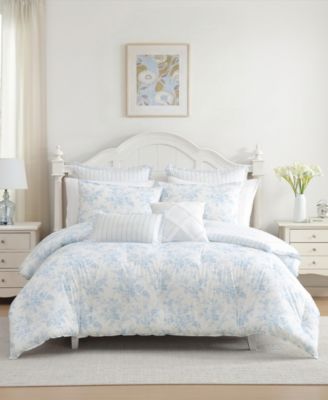 Laura Ashley Annalise Floral Reversible 5-Pc. Comforter Set, Twin