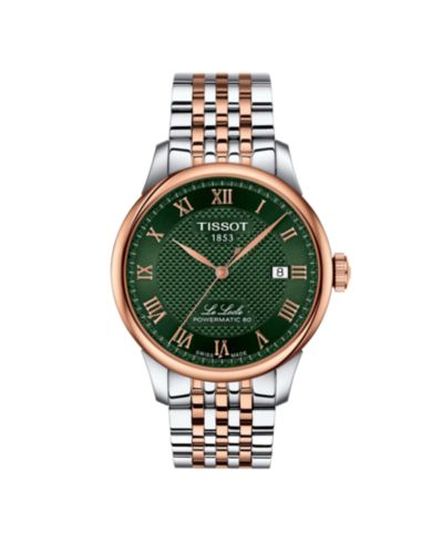 Мужские часы Tissot Powermatic с зеленым циферблатом из нержавеющей стали, 39.30mm
