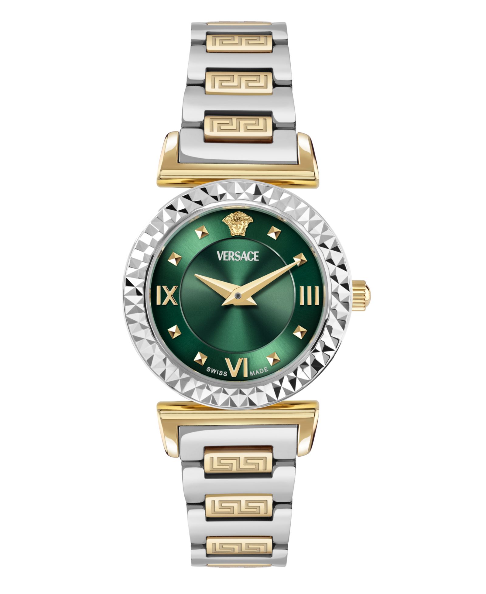 Versace Женский Mini Vanity Two-Tone Stainless Steel Bracelet Watch, 27mm