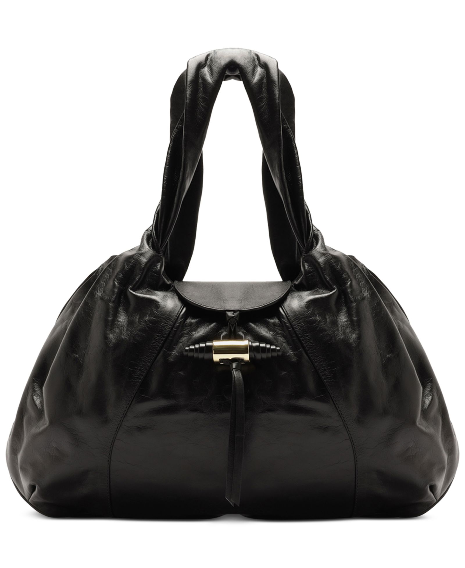 Arezzo Rita Large Decorative Tassel Snap Button Hobo Handbag