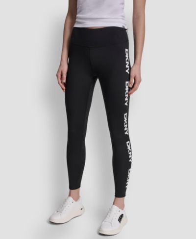 Женские леггинсы DKNY Sport с логотипом и высокой талией