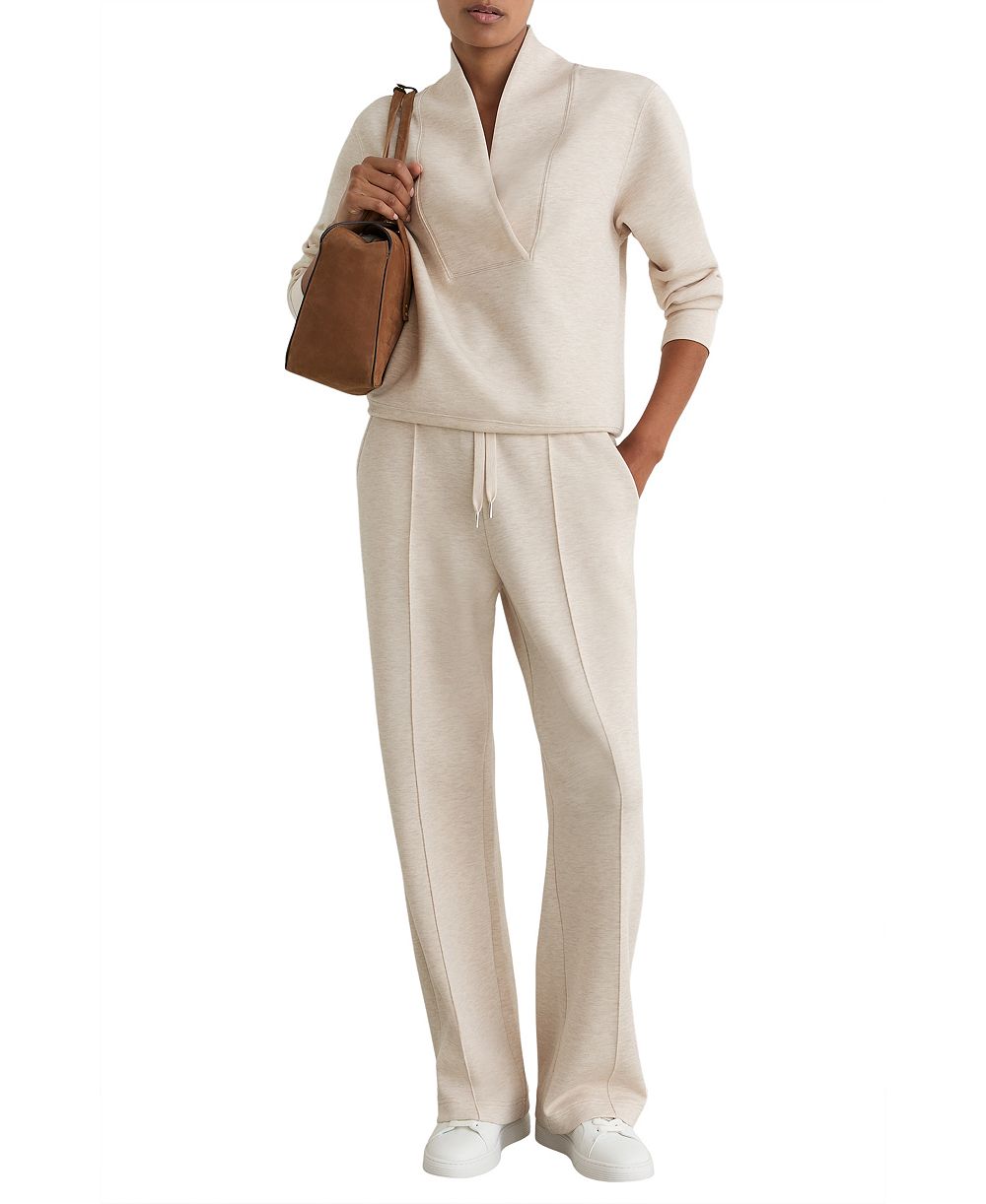REISS Women's Annabel Modal-Blend Shawl-Neck Sweatshirt