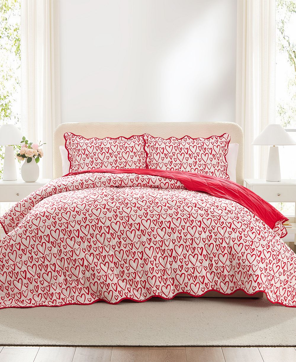 Hallmark набор постельного белья Heart Strings 3-Pc. Quilt Set, Full/Queen