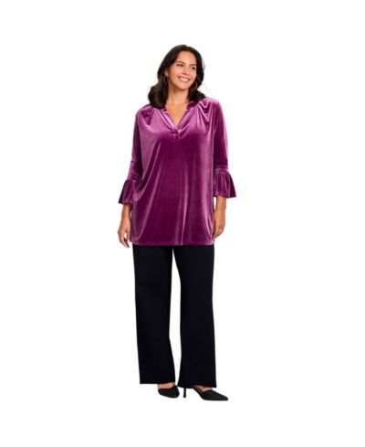 Avenue Женский топ Plus Size с разрезом и рукавами-колоколами