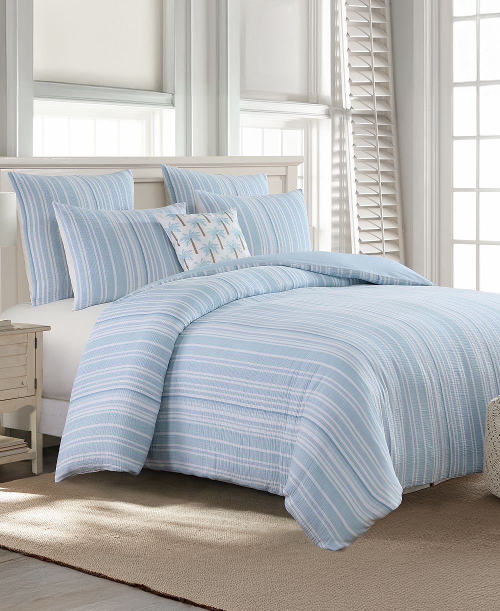 Комплект из 3 чехлов для одеял Levtex Home Boracay Stripe Muslin Textured, King