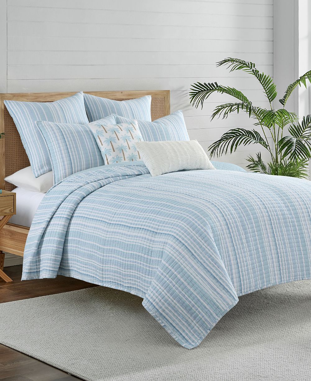 Комплект покрывала Levtex Home Boracay Stripe Muslin Textured 3-Pc., King