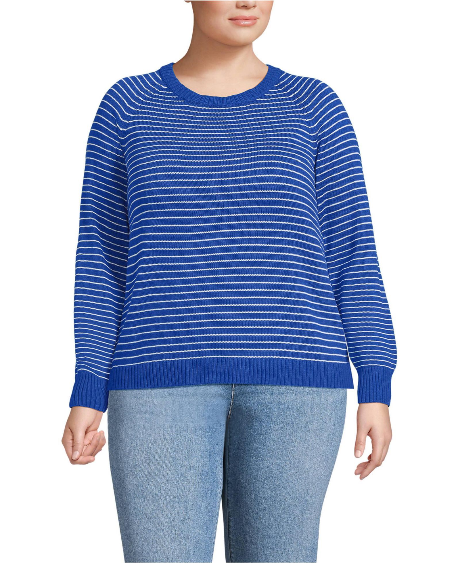 Свитер Lands' End Plus Size Drifter Raglan Crew