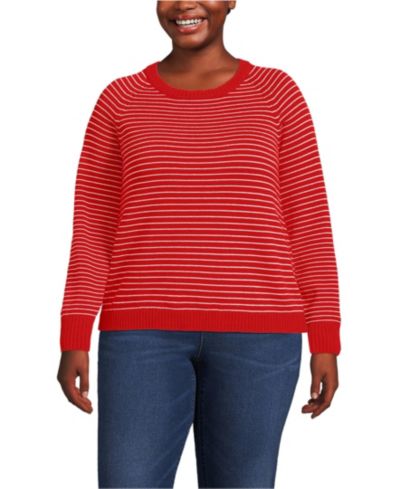 Compass red/ivory mini stripe