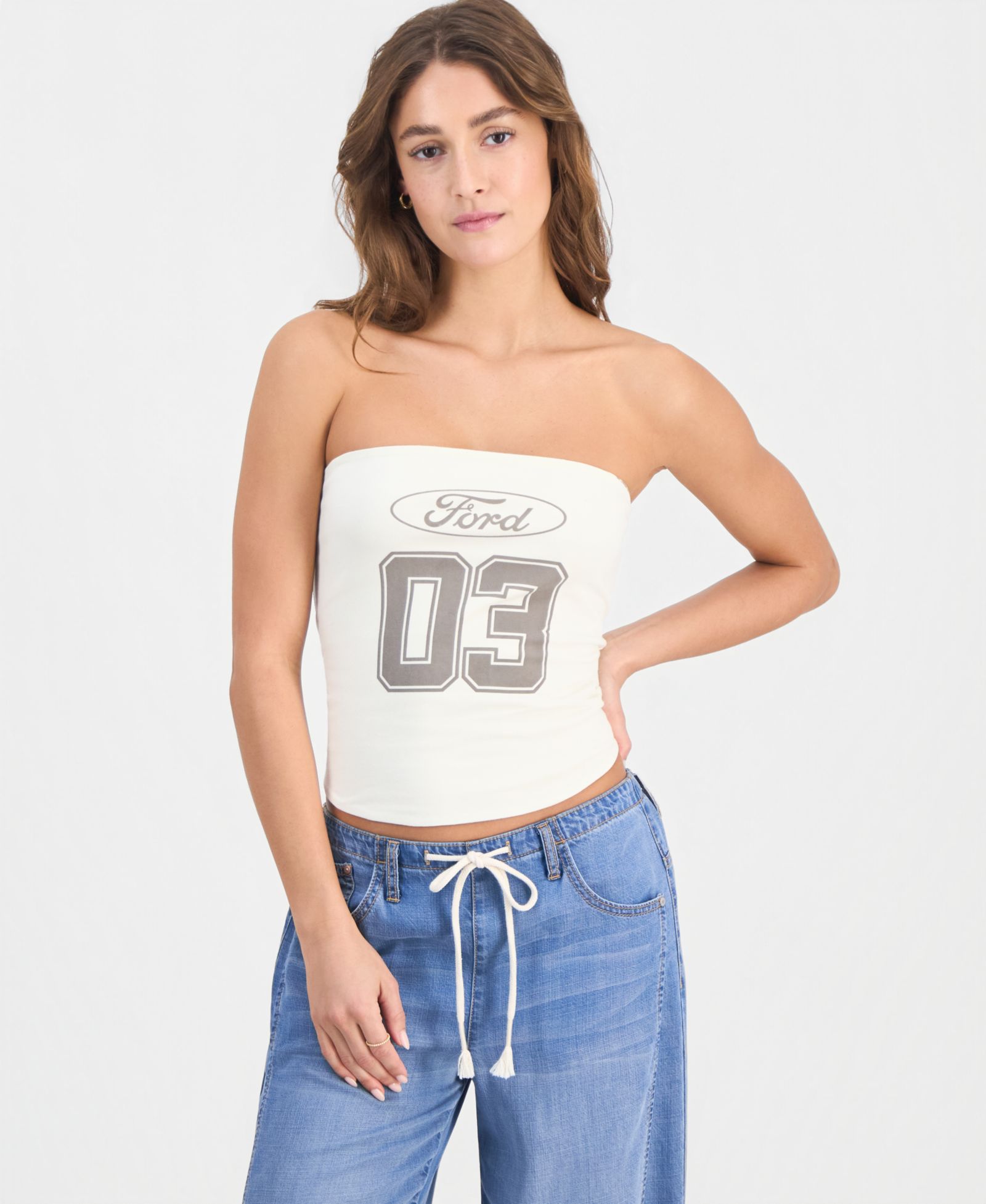 Love Tribe Juniors' Ford Reversible Strapless Tube Top