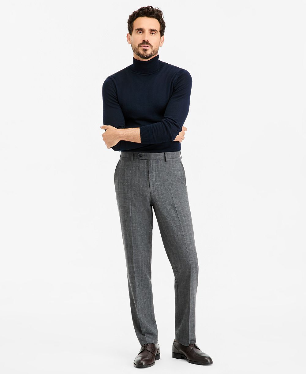 Tallia Мужские брюки Classic-Fit Gray & Blue Check