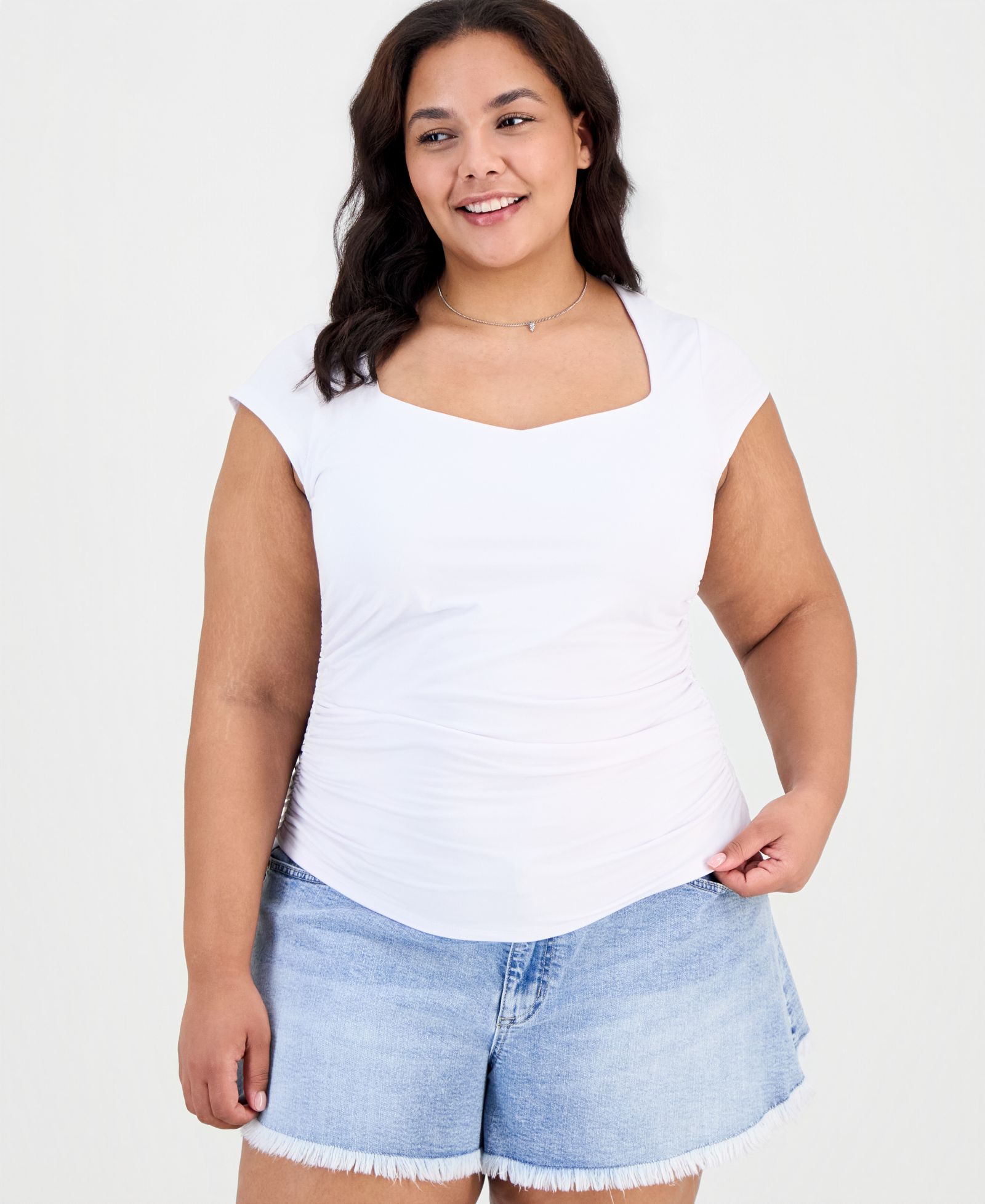 Модный топ Plus Ruched FULL CIRCLE TRENDS