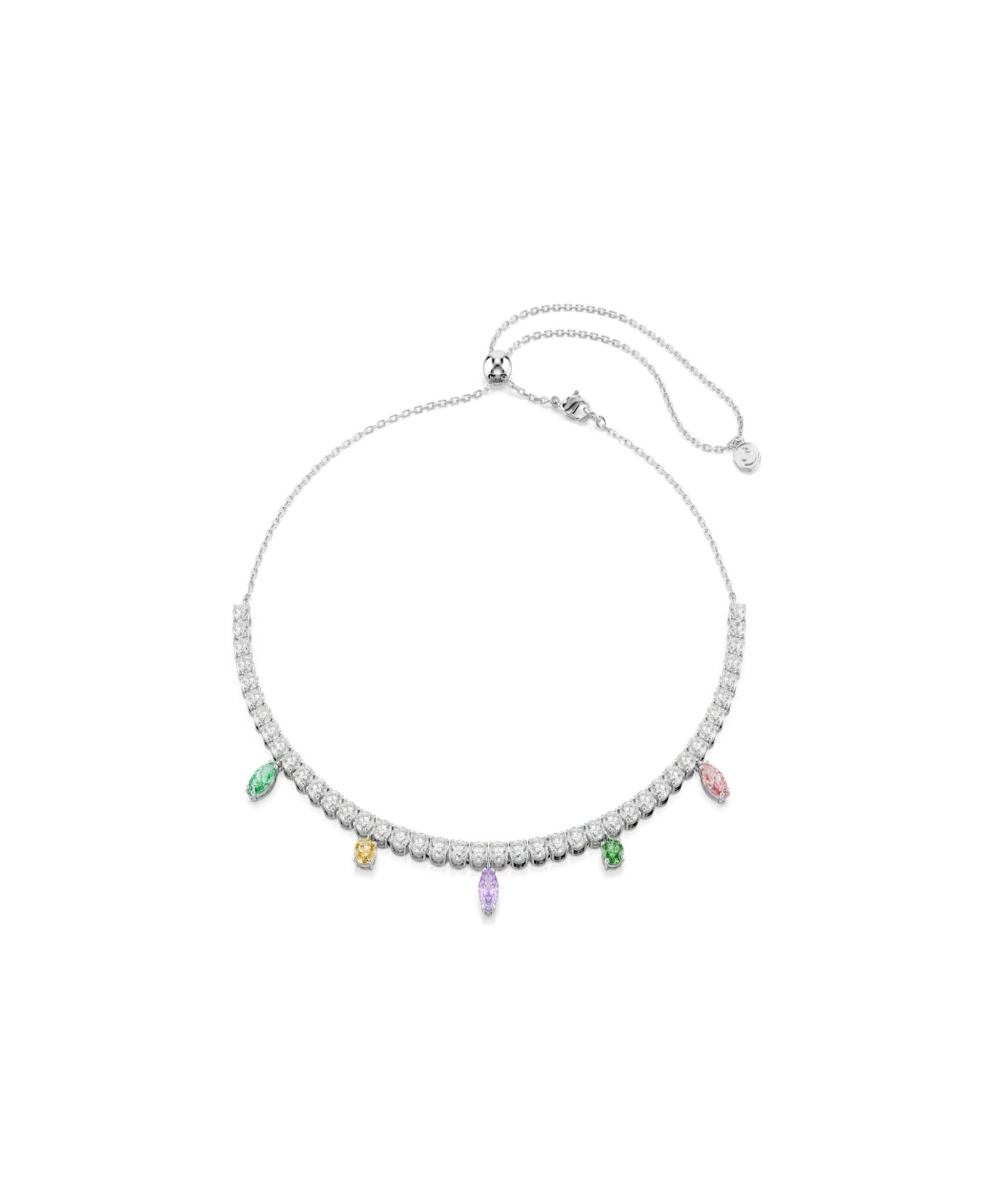 Ariana Grande x Swarovski® Rhodium Plated Multicolored Tennis Necklace