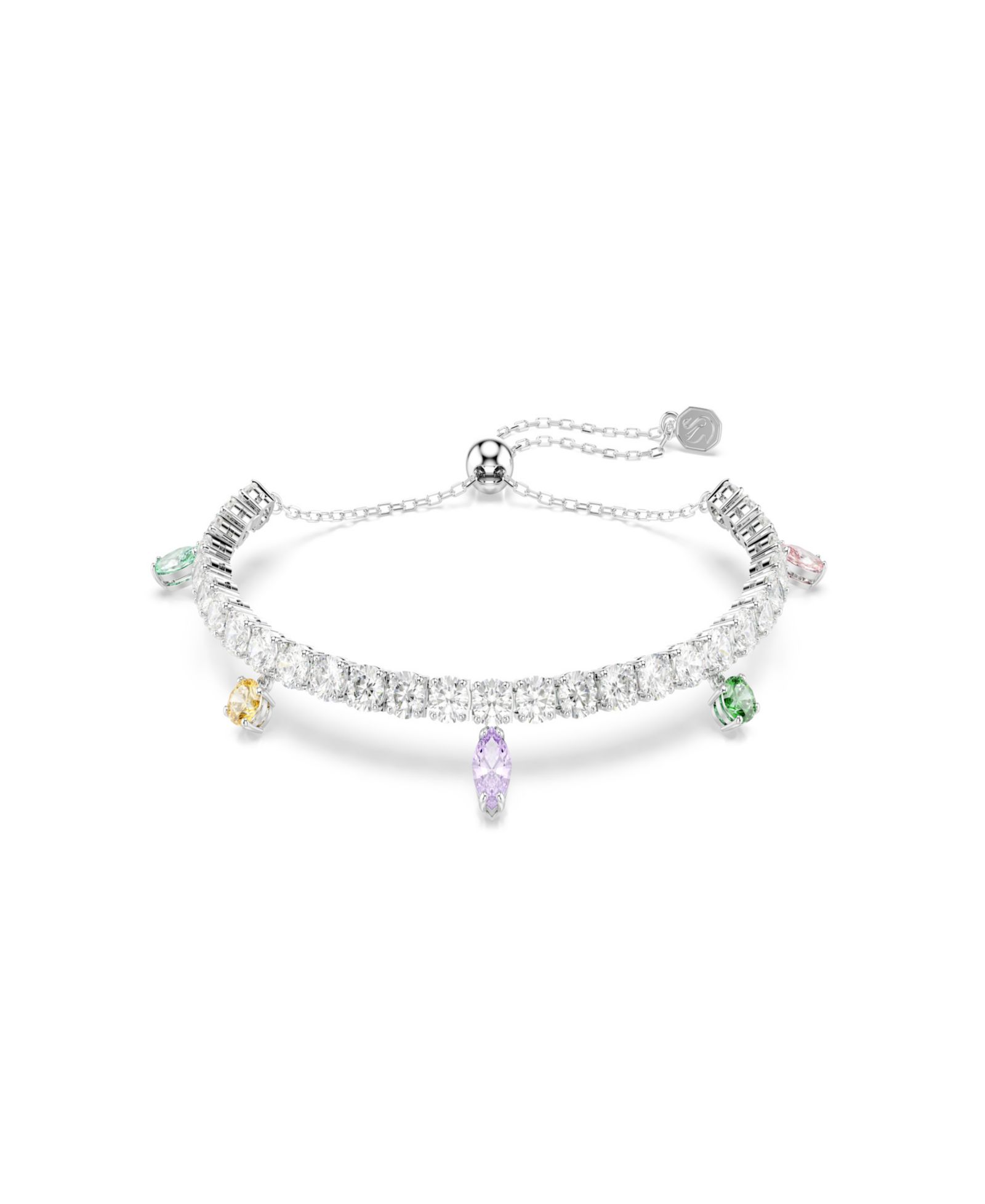 Ariana Grande x Swarovski® Rhodium Plated Multicolored, Tennis Bracelet