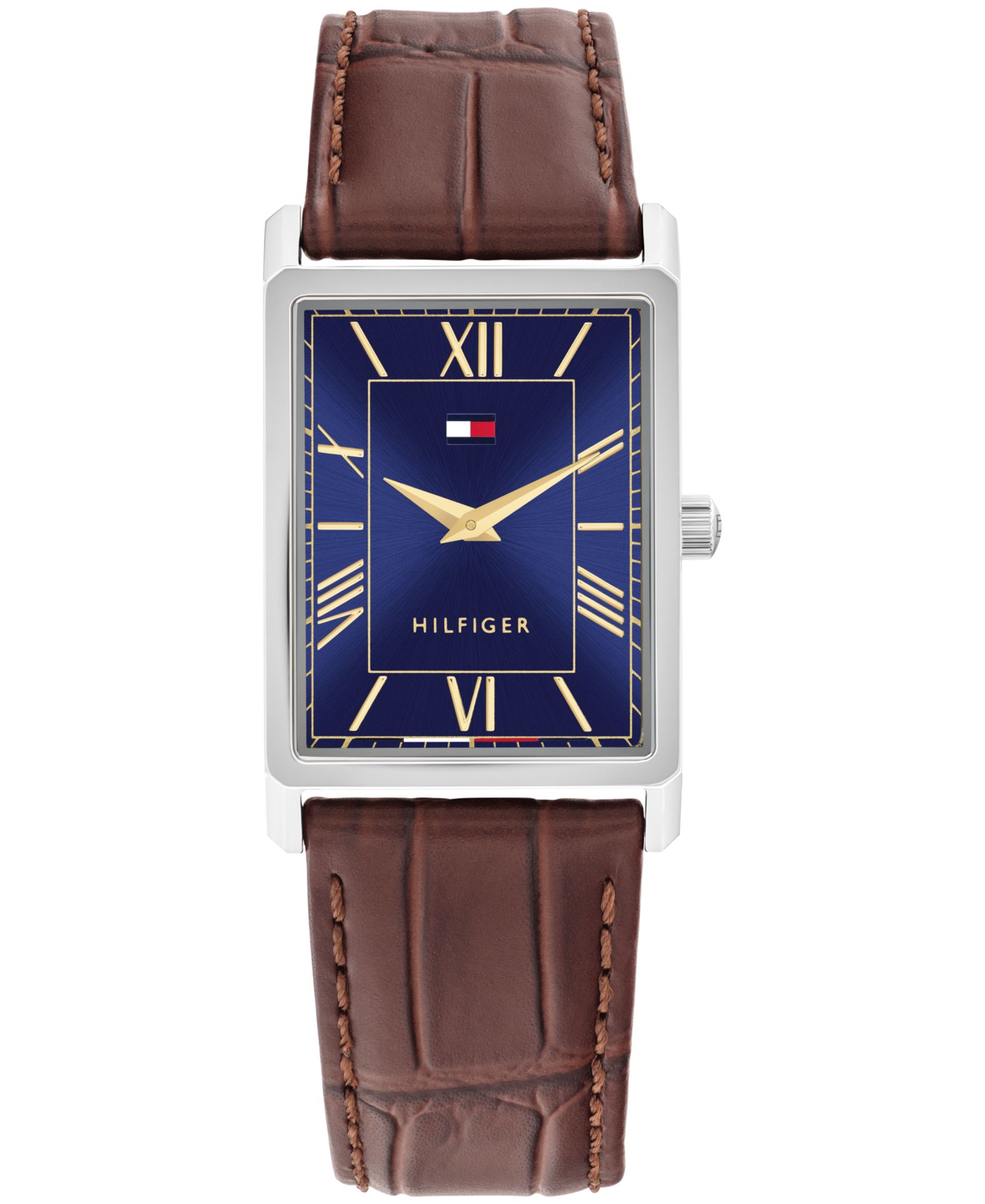 Tommy Hilfiger Men's Quartz Brown Leather Watch, 25.5 mm