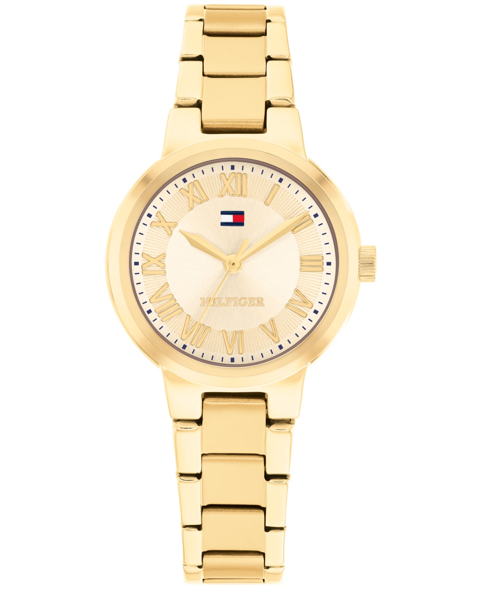 Tommy Hilfiger Женские золотистые часы Quartz Gold Tone Stainless Steel Bracelet 28mm