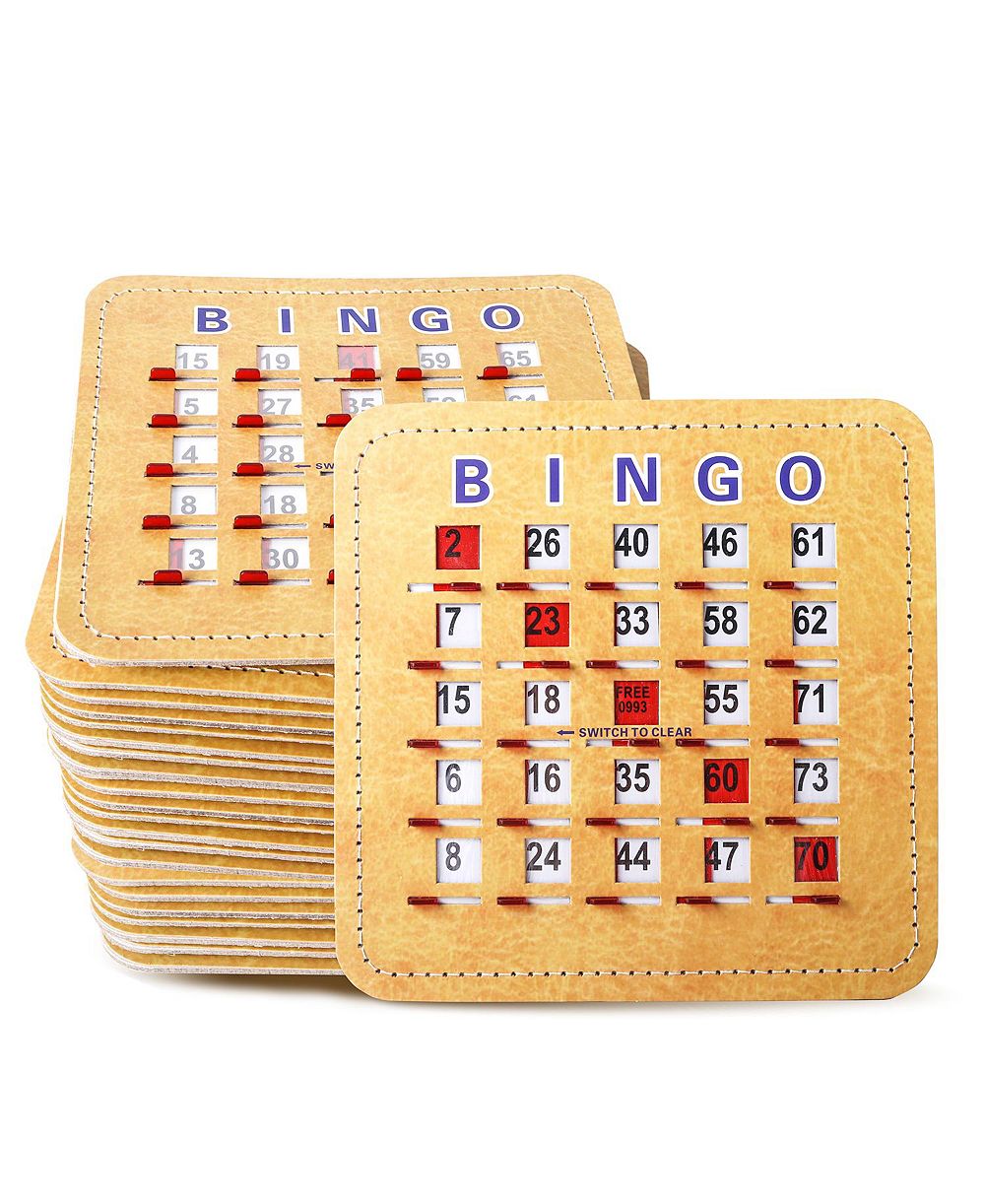 Карты бинго GSE Games & Sports Expert Shutter Bingo, с крупным шрифтом (50 шт.)